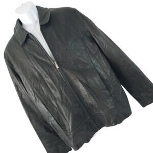 WILSONS LEATHER! PELLE STUDIO, AWESOME SLEEK BLACK GENUINE LEATHER JACKET! SZ M